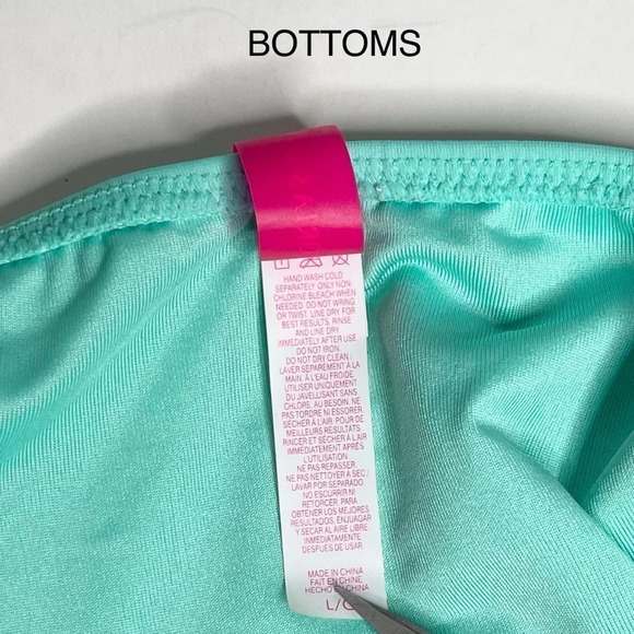 Victorias Secret Fringe Halter Bikini Size Large Adjustable Strap Removable Pads - Picture 11 of 12